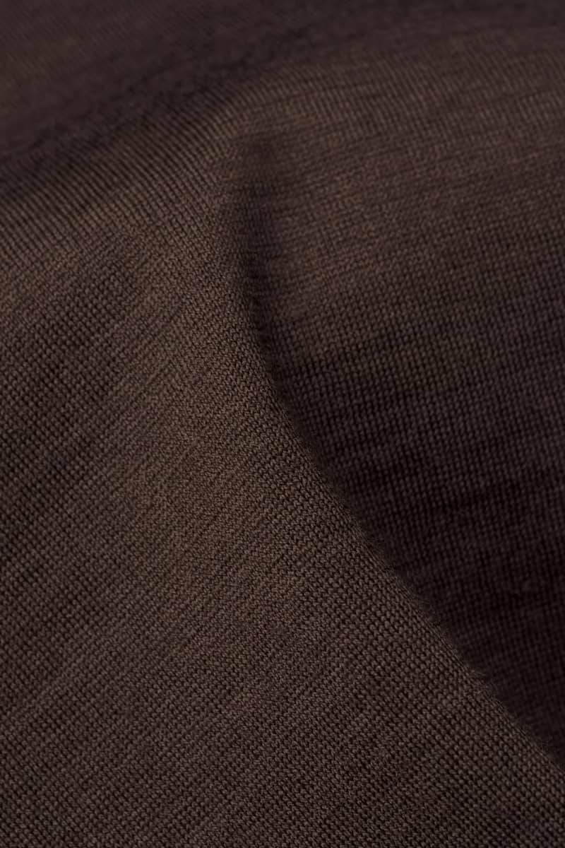 Shirt Polo Short Sleeve No Buttons Very Dark Brown