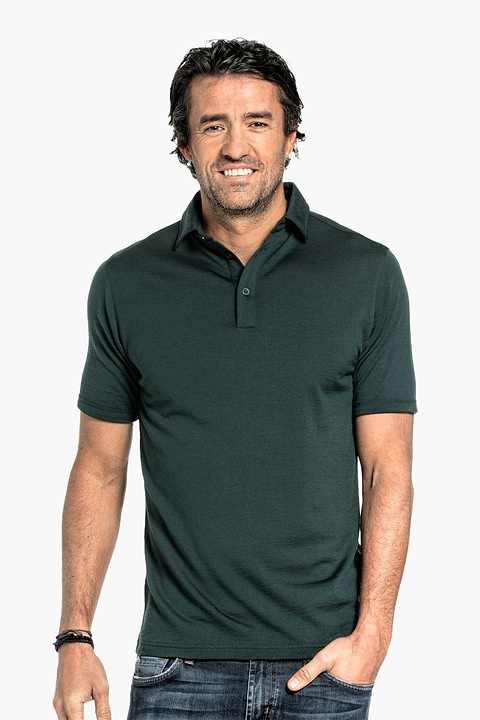 Shirt Polo Short Sleeve Dark Green - Base Image