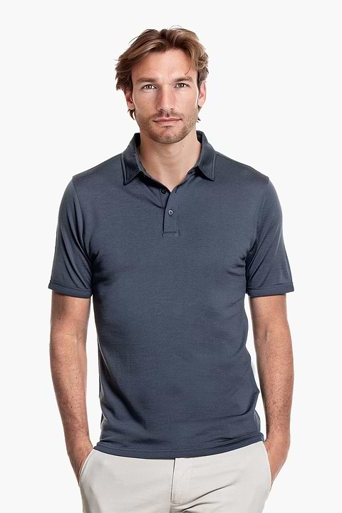 Shirt Polo Short Sleeve Dark Steel - Base Image