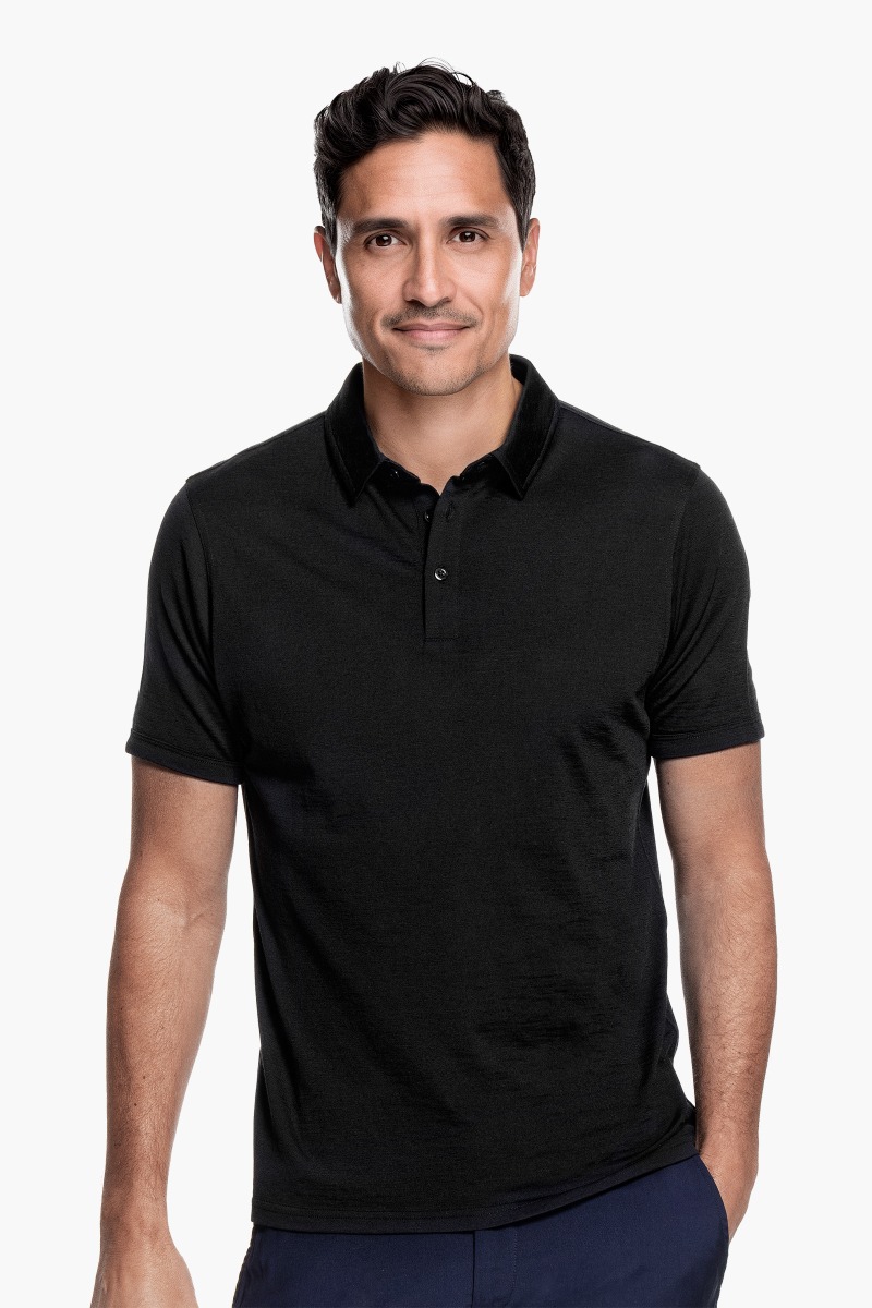 Shirt Polo Short Sleeve Deep Black