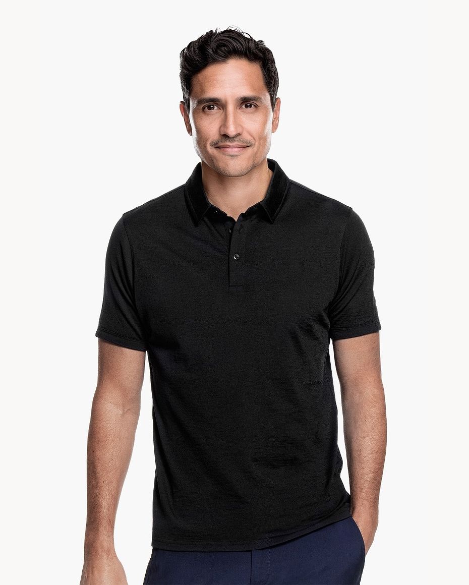 Shirt Polo Short Sleeve Deep Black