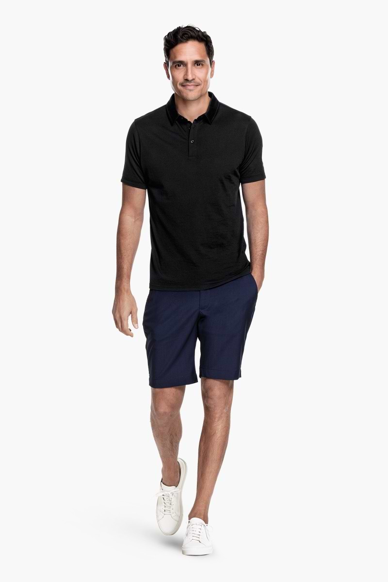 Shirt Polo Short Sleeve Deep Black