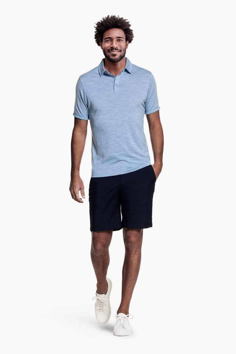 Shirt Polo Short Sleeve Glacier Blue