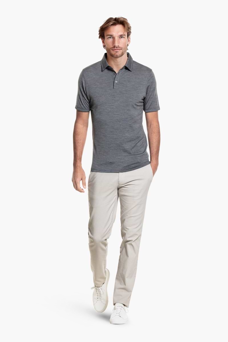 Joe Shirt Polo Short Sleeve Harvard Grey