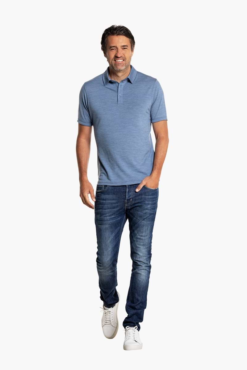 Shirt Polo Short Sleeve Ice Blue