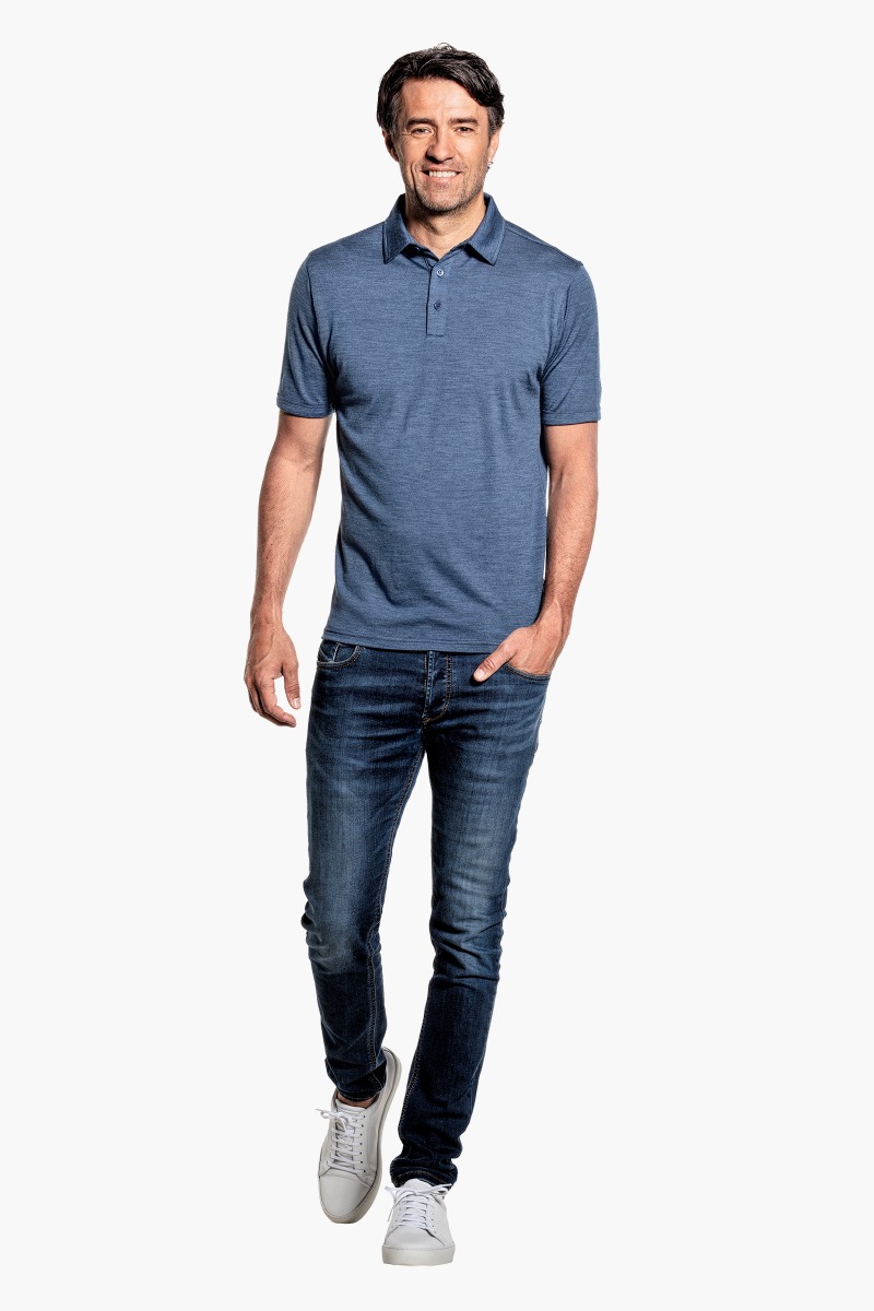 Joe Shirt Polo Short Sleeve Jeans Blue