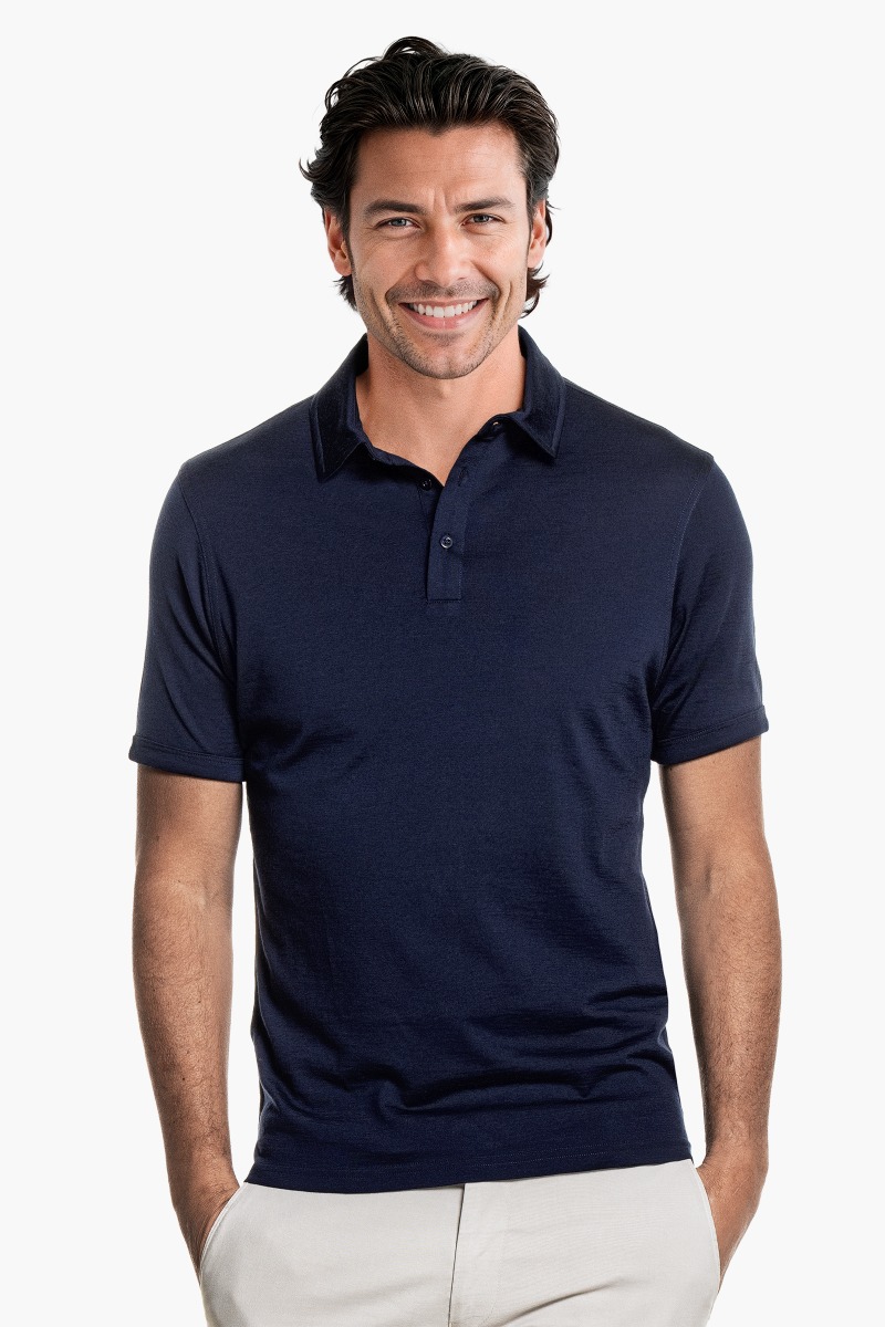 Shirt Polo Short Sleeve Navy Blue