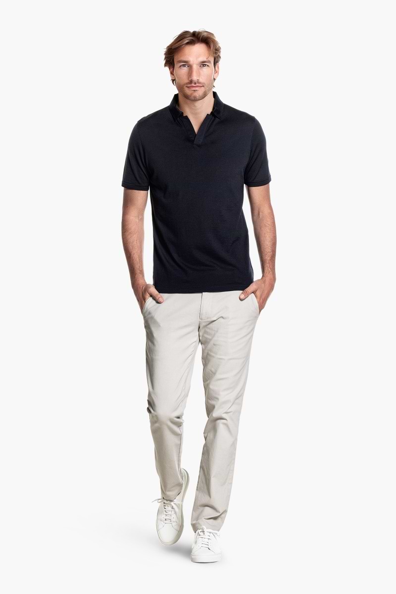 Shirt Polo Short Sleeve No Buttons Very Dark Navy