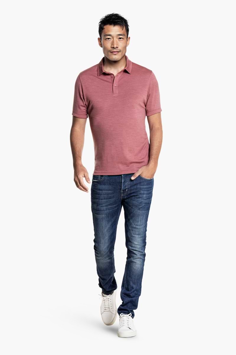 Shirt Polo Short Sleeve Peruvian Pink