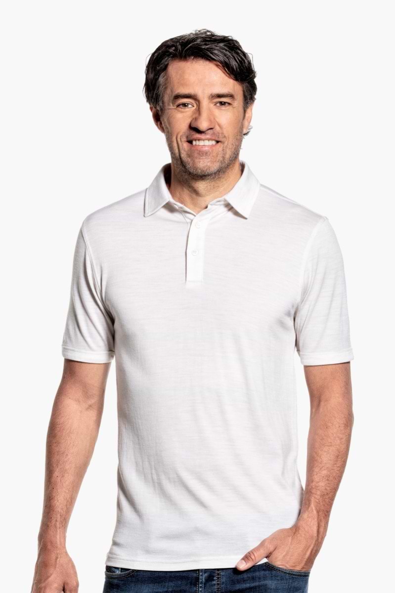 Joe Shirt Polo Short Sleeve Sand White