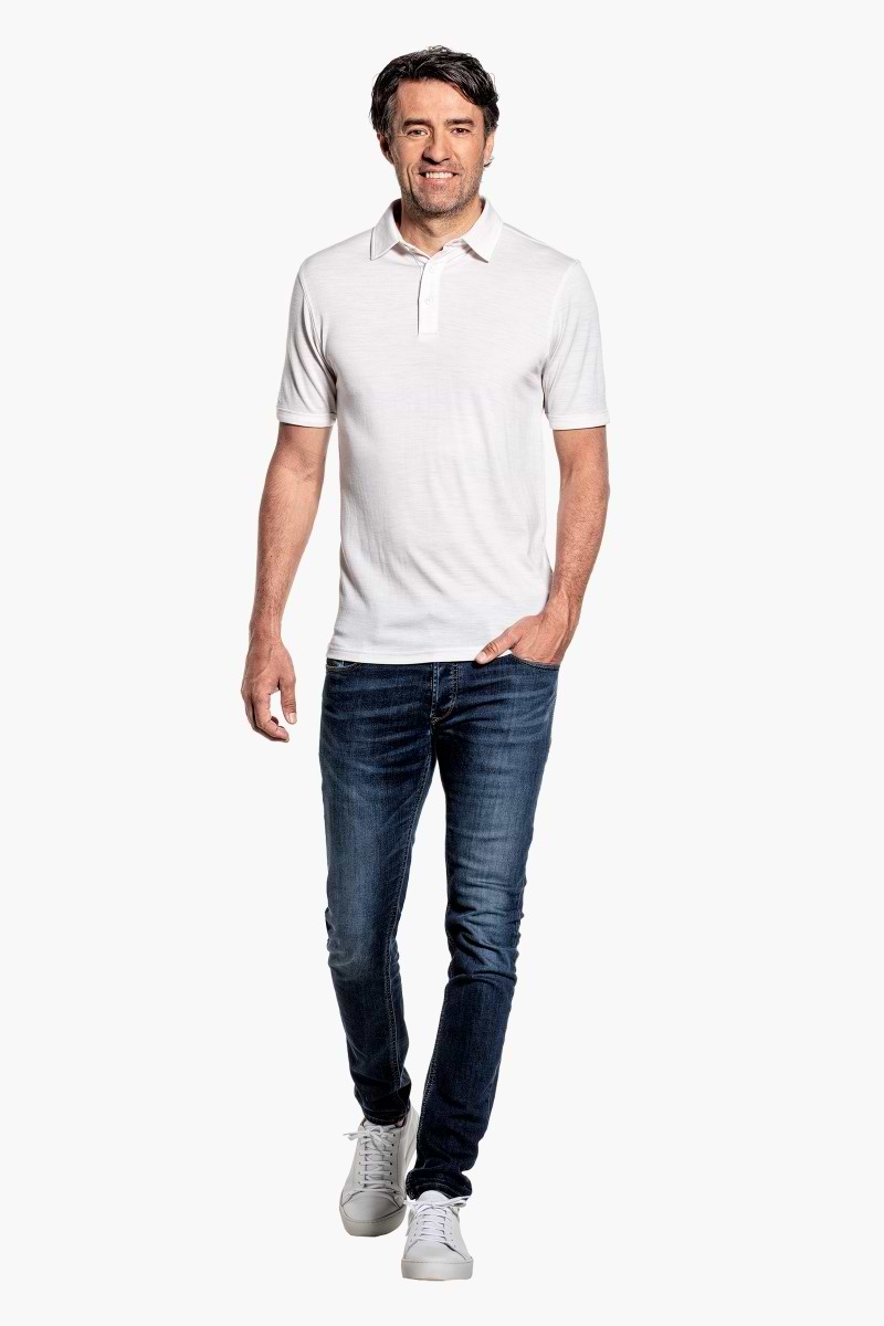 Joe Shirt Polo Short Sleeve Sand White