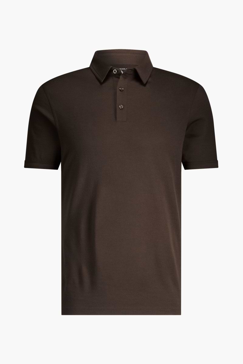 Shirt Polo Short Sleeve Very Dark Brown