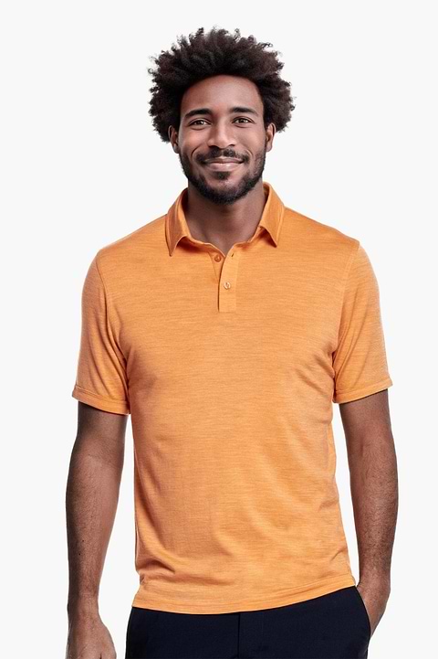 Shirt Polo Short Sleeve Wild Peach - Base Image