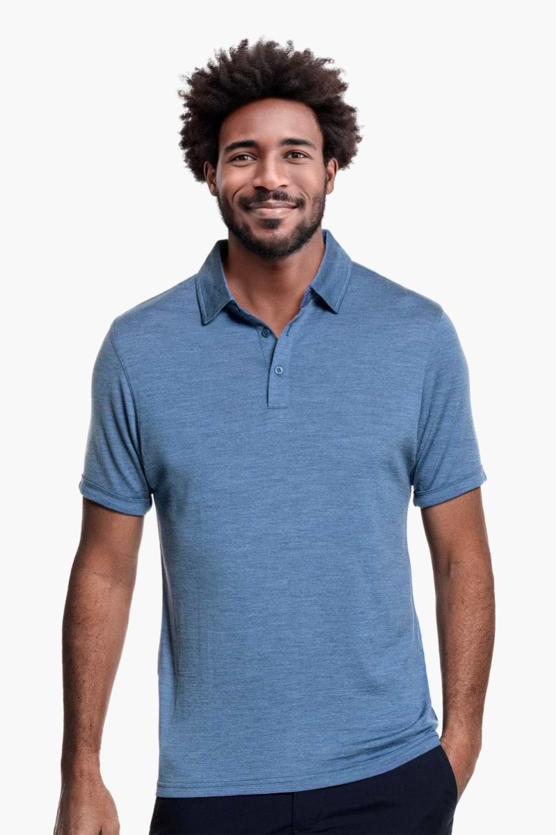 Shirt Polo Short Sleeve Yacht Blue