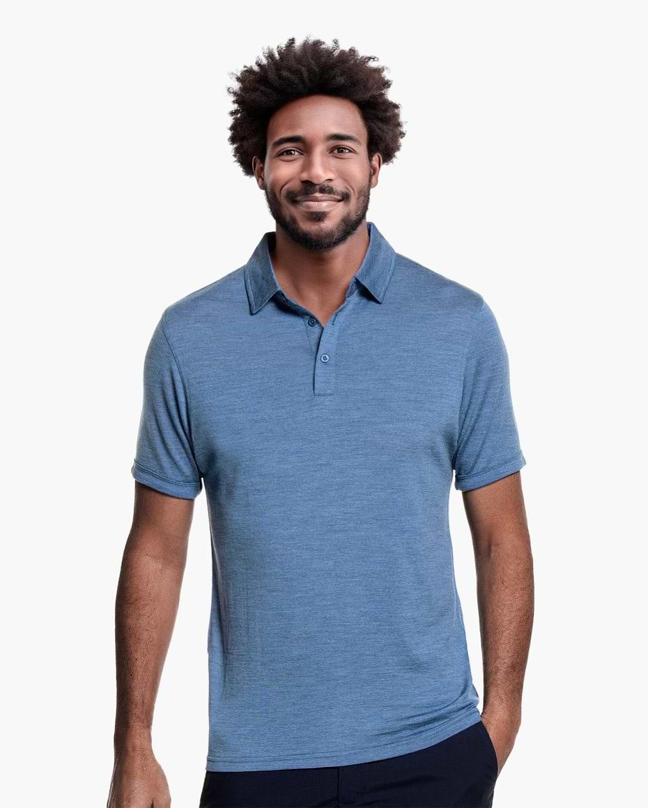 Shirt Polo Short Sleeve Yacht Blue