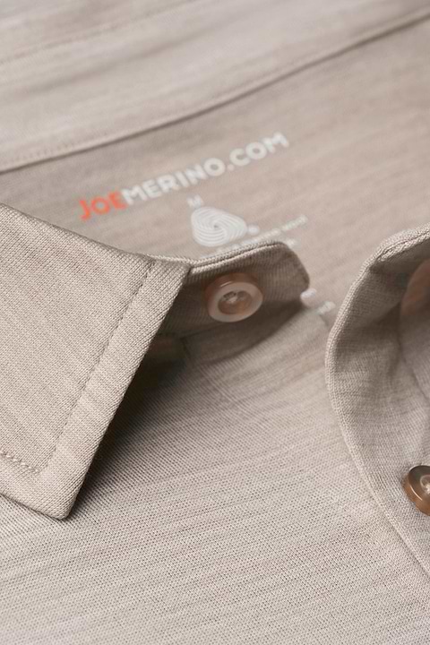 Shirt Polo Short Sleeve Limestone Beige - Base Image