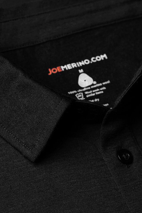 Shirt Polo Short Sleeve Deep Black - Base Image