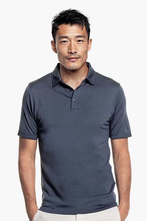 Shirt Polo Short Sleeve Dark Steel - Base Image