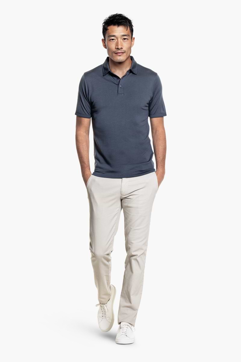 Shirt Polo Short Sleeve Dark Steel