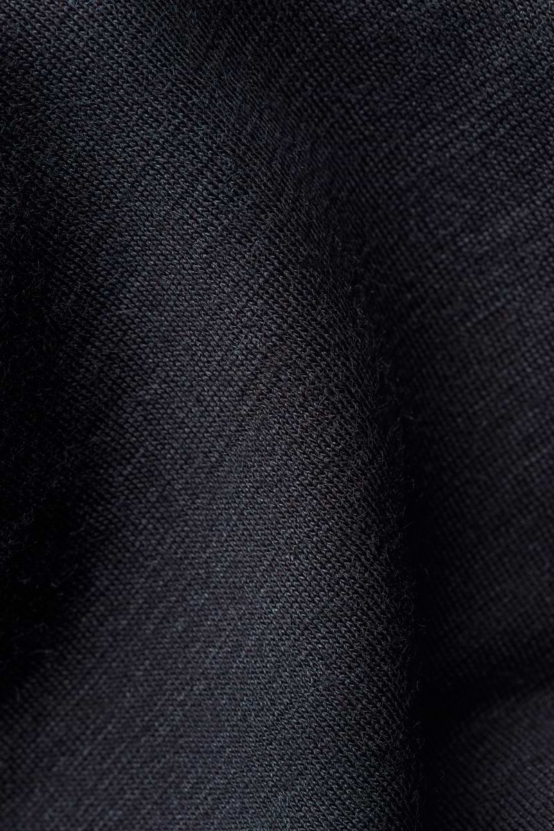 Shirt Polo Short Sleeve Wool Ramie Night Navy - Hover