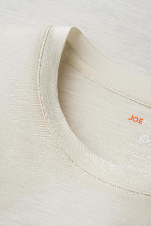 Shirt Round Neck Wool Ramie Coconut White - Base Image