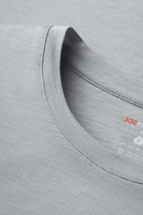 Shirt Round Neck Wool Ramie Silver Sky - Base Image