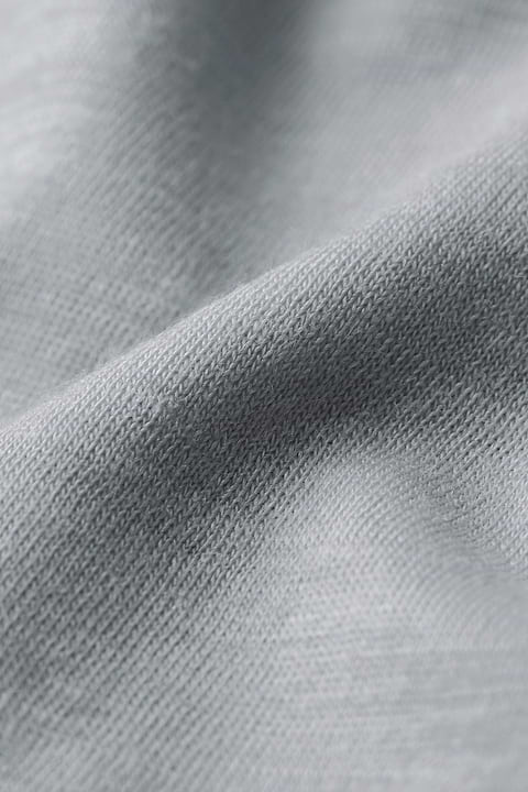 Shirt Round Neck Wool Ramie Silver Sky - Base Image