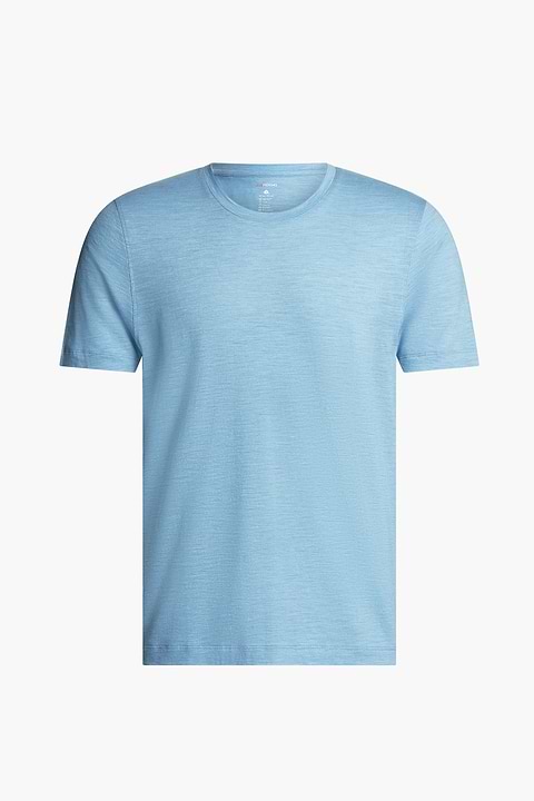Shirt Round Neck Wool Ramie Surf Blue - Base Image