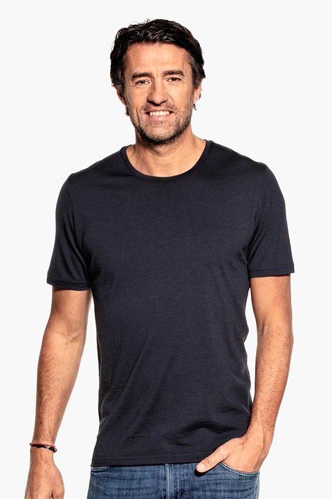 Joe Shirt Round Neck Blue Grey - Base Image
