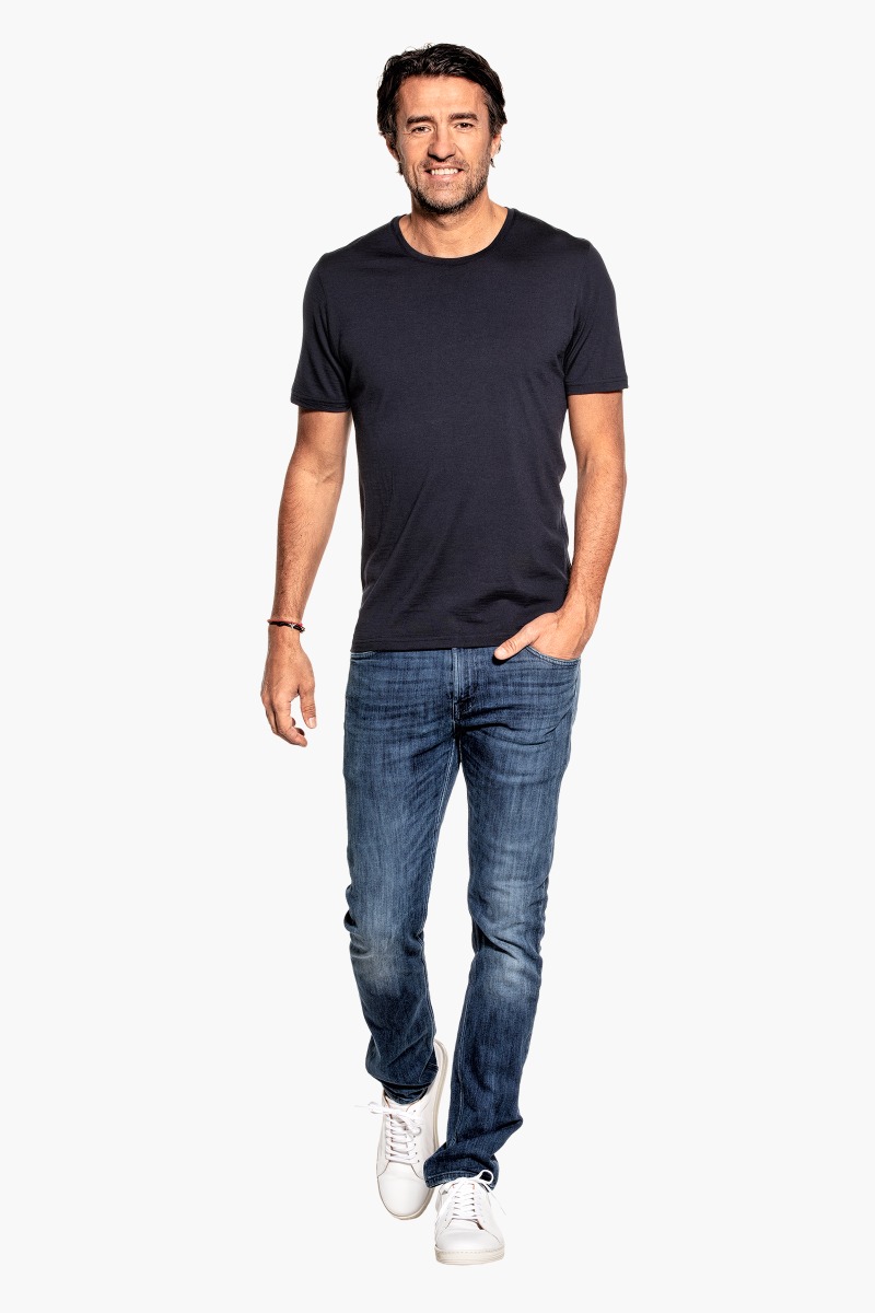 Joe Shirt Round Neck Blue Grey