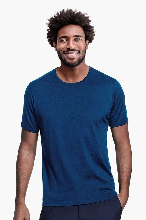 Joe Shirt Round Neck Bright Blue - Base Image