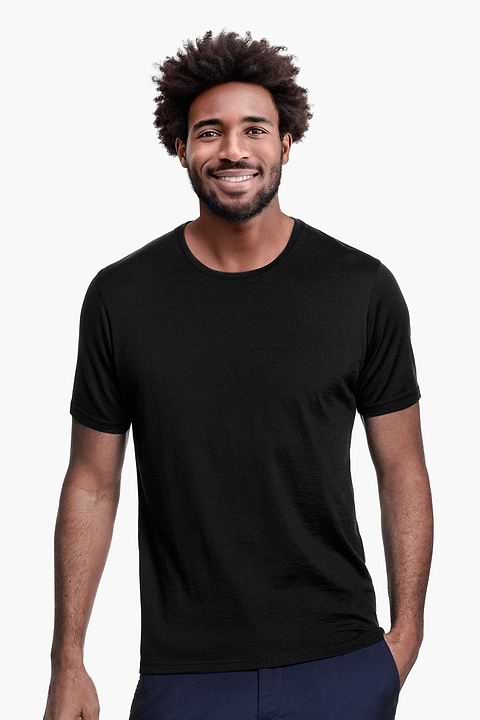 Joe Shirt Round Neck Deep Black - Base Image