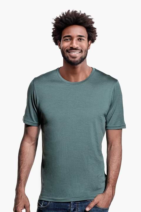 Joe Shirt Round Neck Green Sage - Base Image