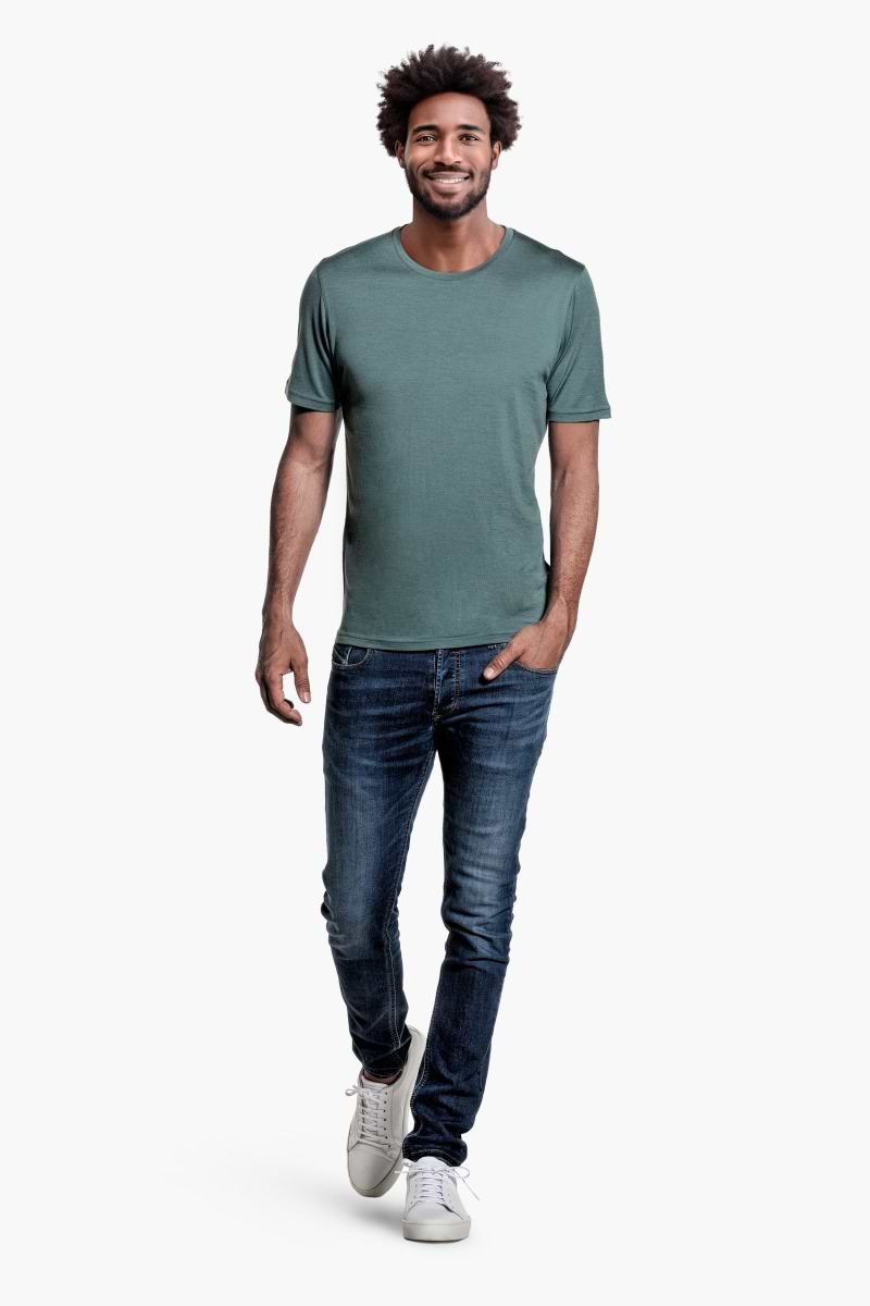 Joe Shirt Round Neck Green Sage