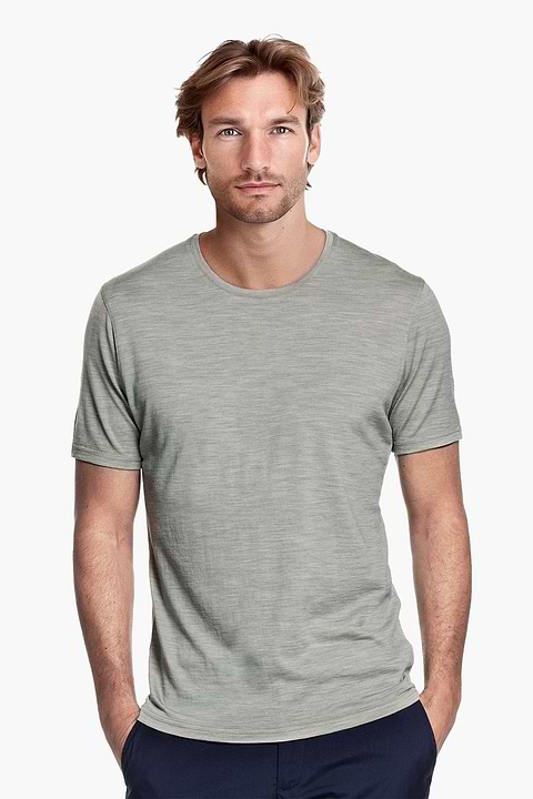 Tee-shirt Basic laine mérinos soie homme