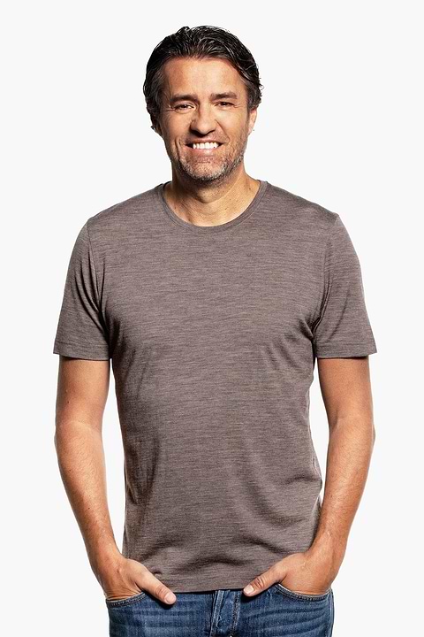 Gestreept t-shirt, ronde hals marine gestreept wit La Redoute