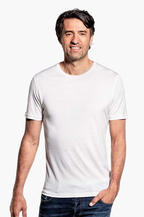 Joe Shirt Round Neck Sand White - Base Image