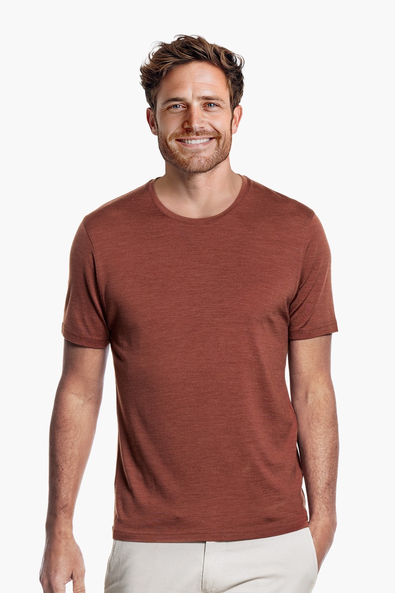 Joe Shirt Round Neck Terracotta