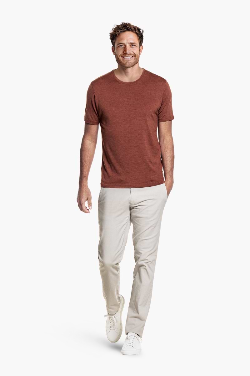 Joe Shirt Round Neck Terracotta