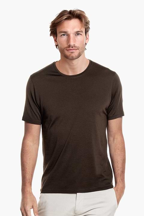 Joe Shirt Round Neck Very Dark Brown - Base Image