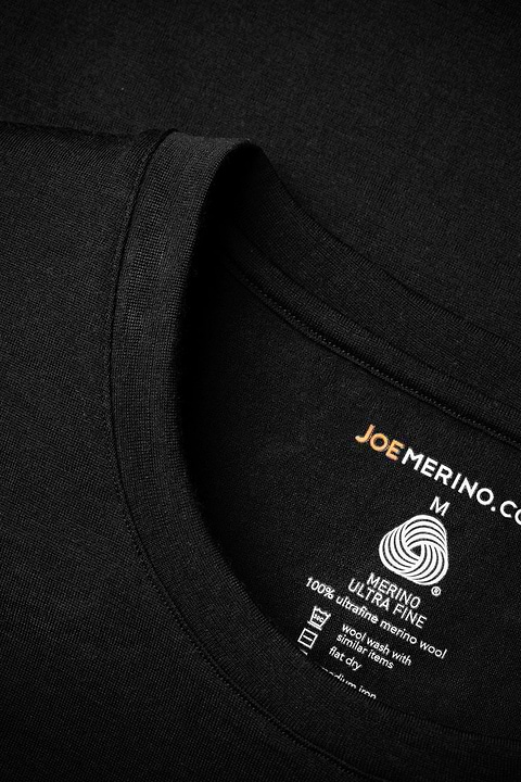 Joe Shirt Round Neck Deep Black - Base Image
