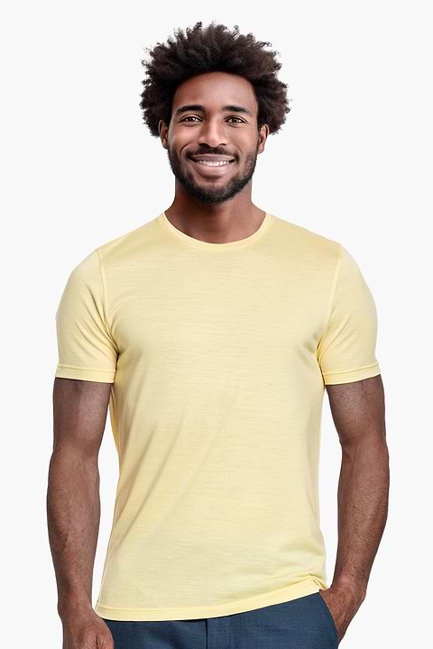 Joe Shirt Round Neck Dusty Yellow - Base Image