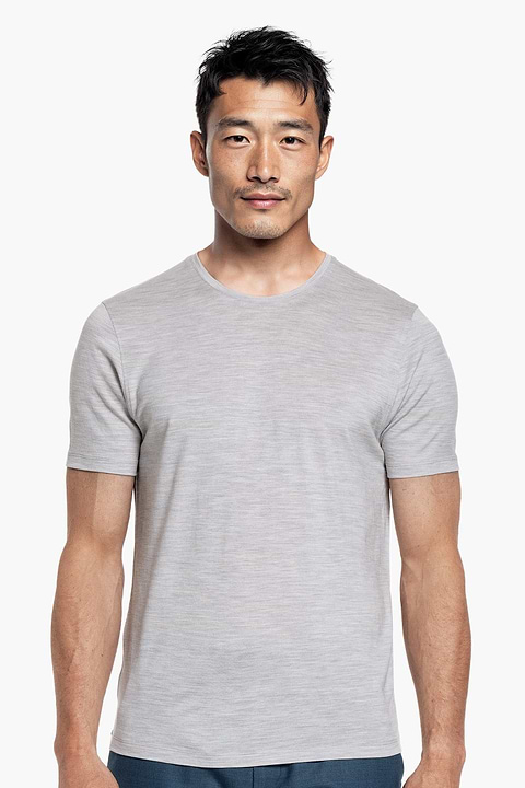 Joe Shirt Round Neck Limestone Grey - Base Image