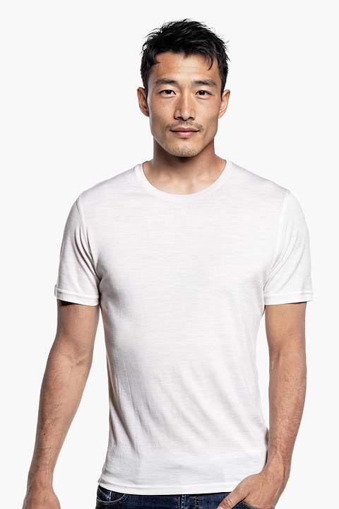 Joe Shirt Round Neck Sand White - Base Image