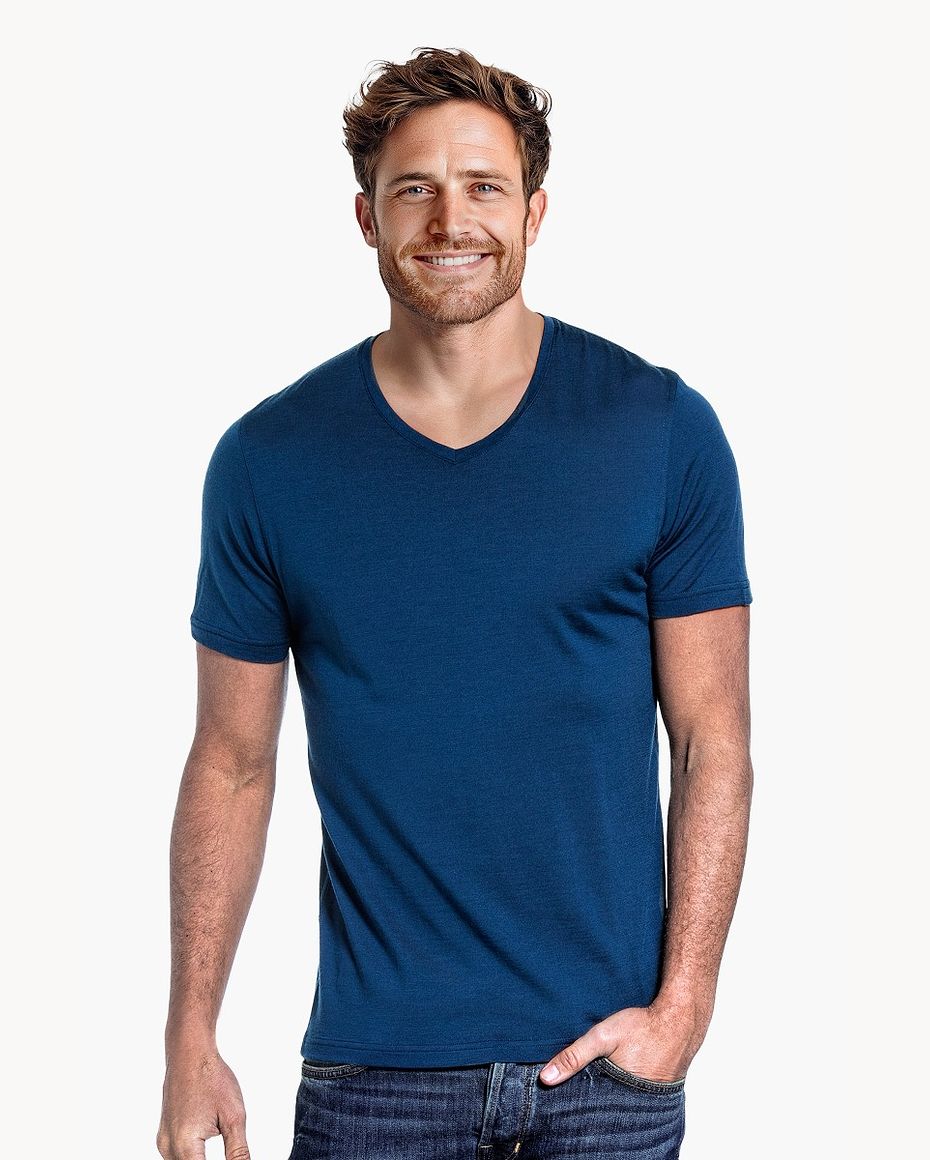 Joe Shirt V-neck Bright Blue