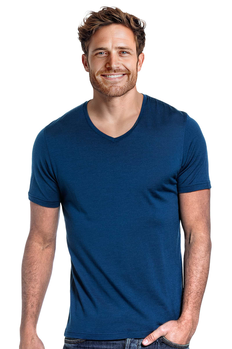 Joe Shirt V-neck Bright Blue