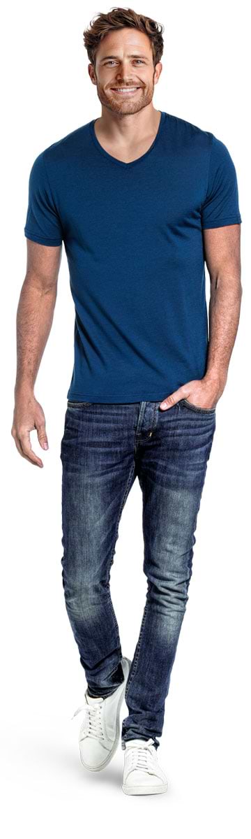 Joe Shirt V-neck Bright Blue