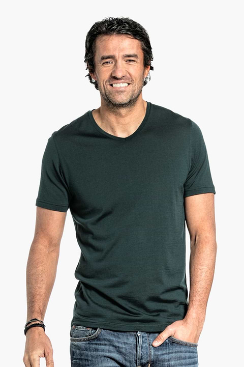 Joe Shirt V-neck Dark Green - Base Image