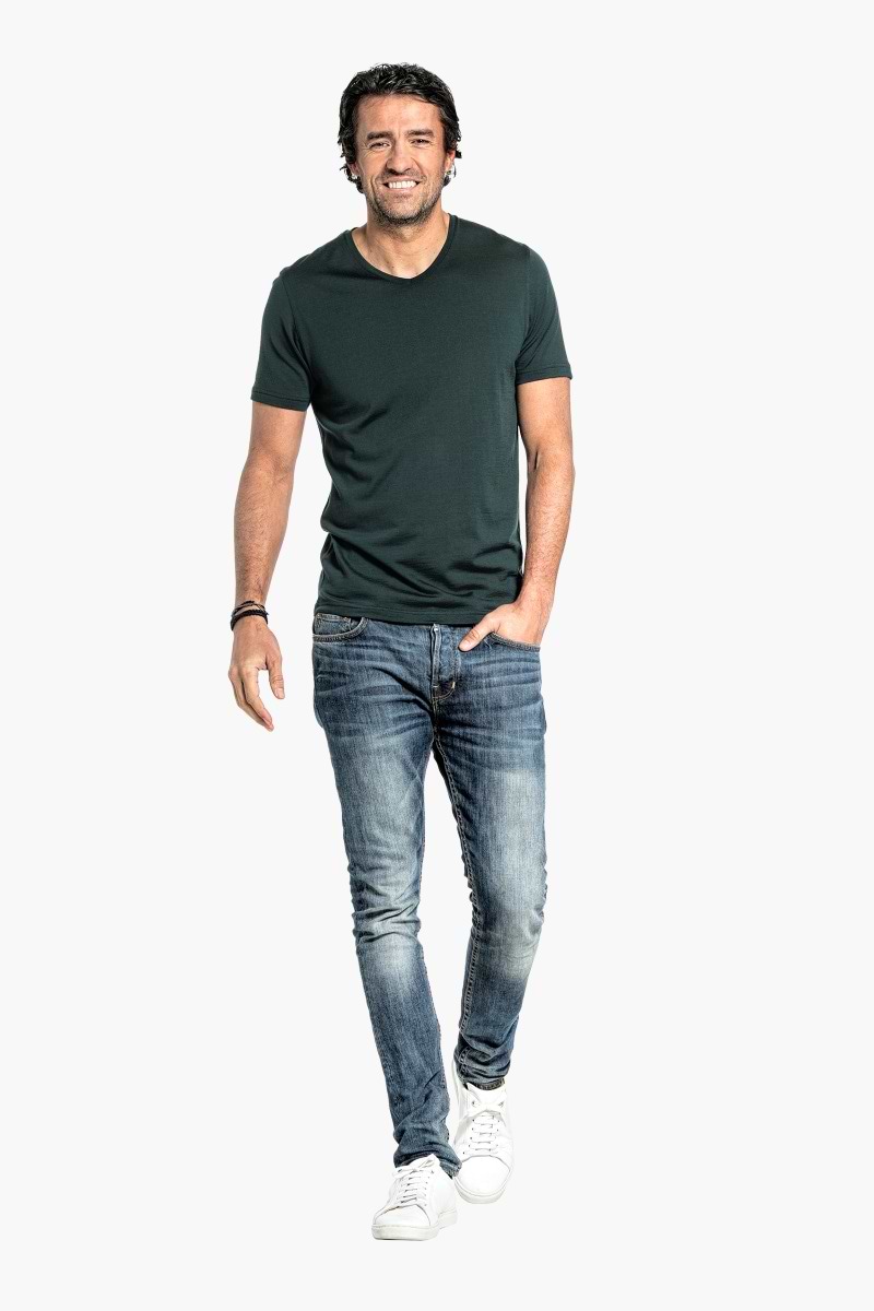 Joe Shirt V-neck Dark Green