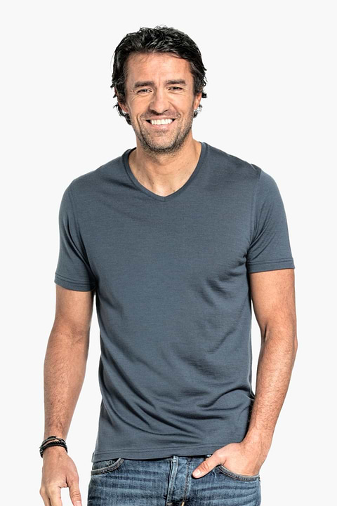 Joe Shirt V-neck Dark Steel - Base Image